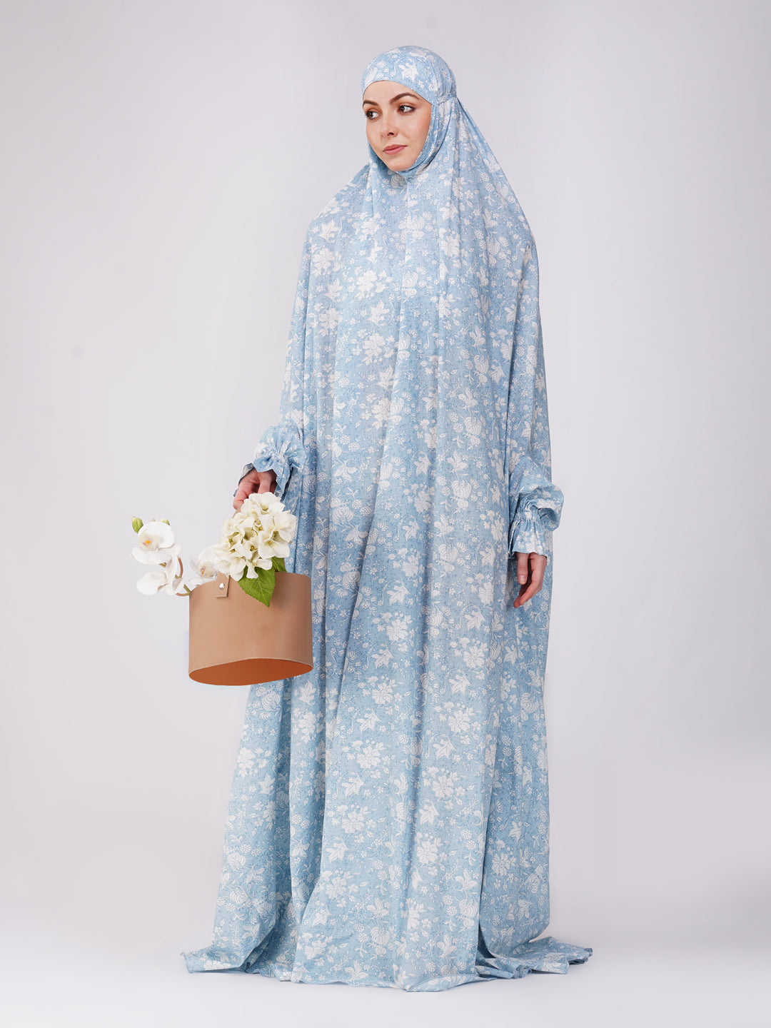 cotton namaz dress Green Plain Cotton Prayer Dress Isdal