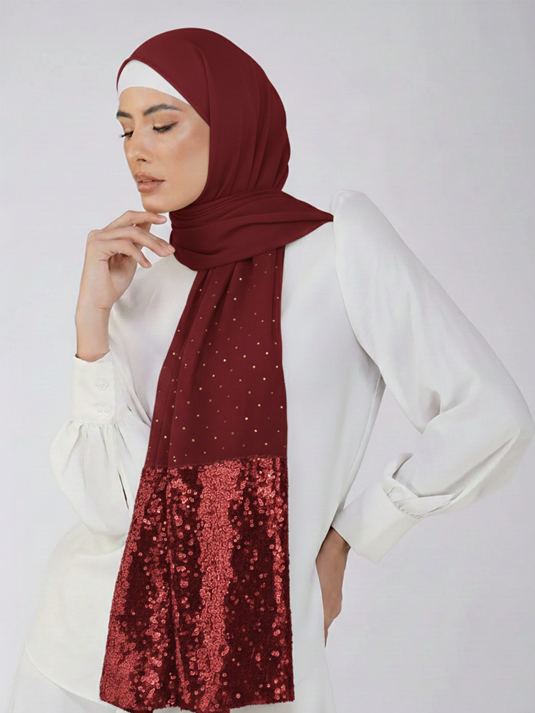 Cotton Sequins Hijab