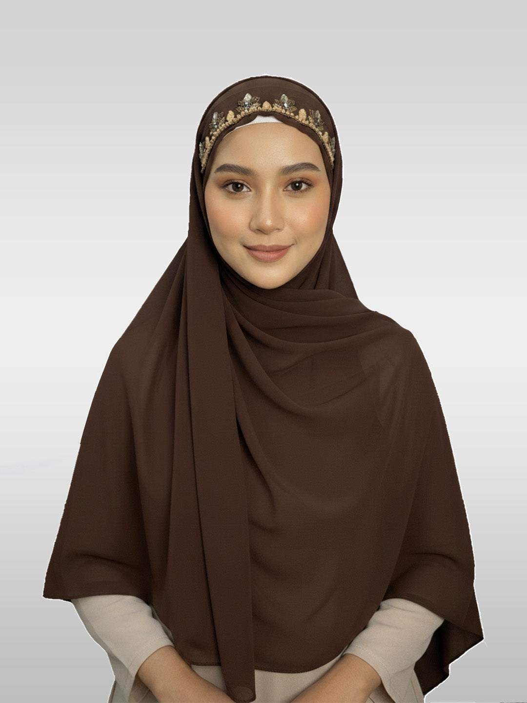 Maisha Hijab - Brown