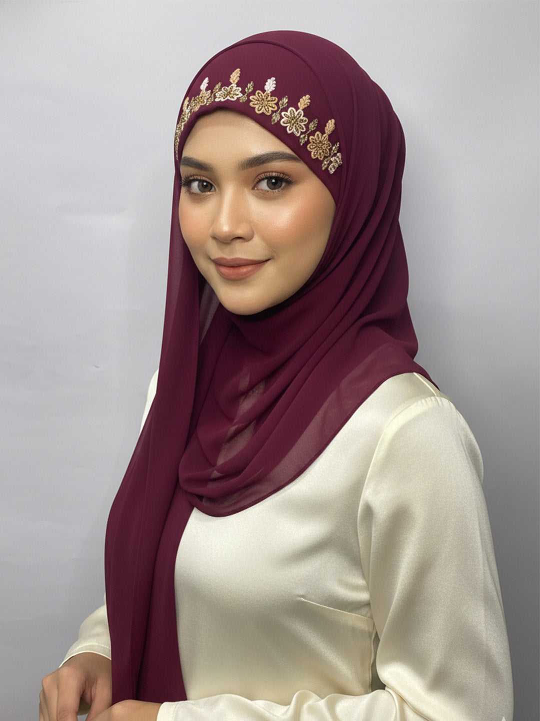 Maisha Hijab - Burgundy