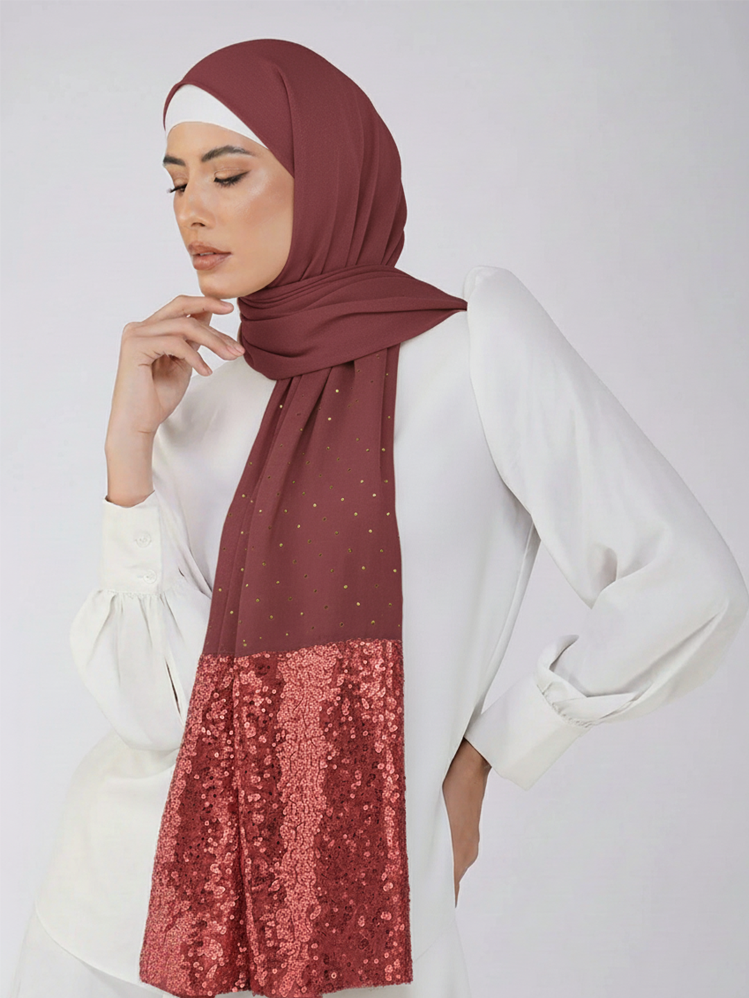 Cotton Sequins Hijab