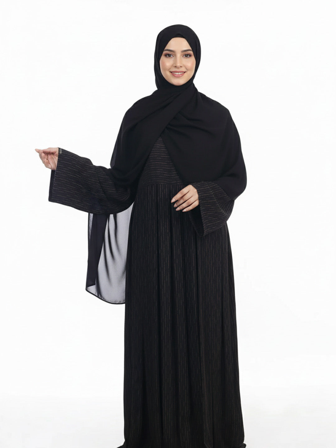 Pleated Waist Nursing Abaya