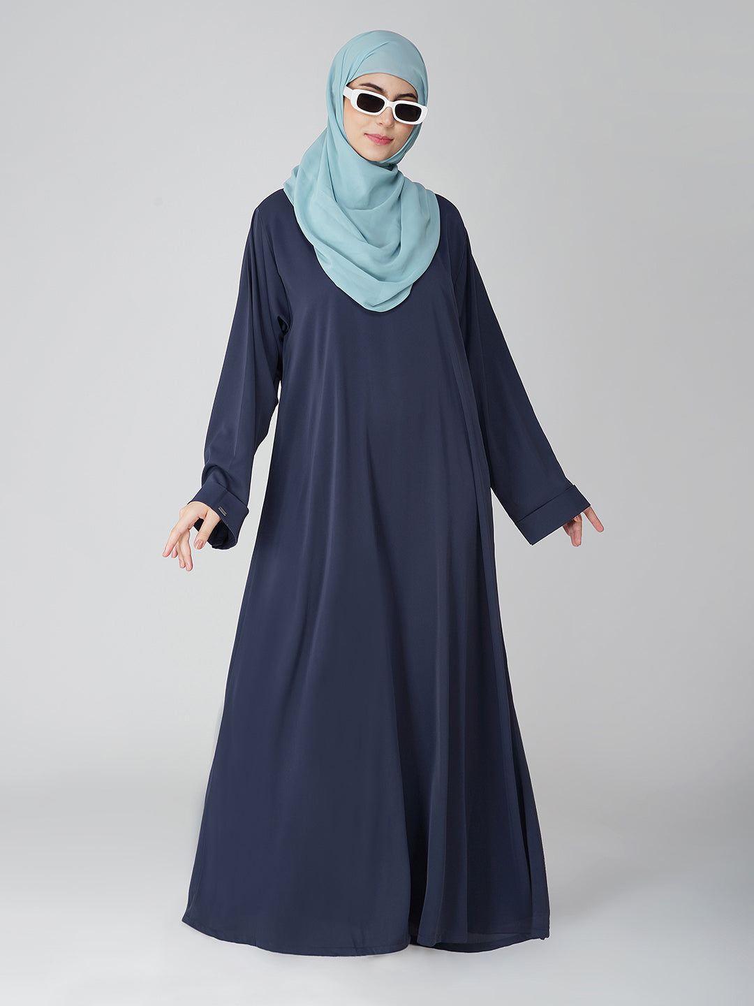 Basic Abaya with Fold Sleeves Set