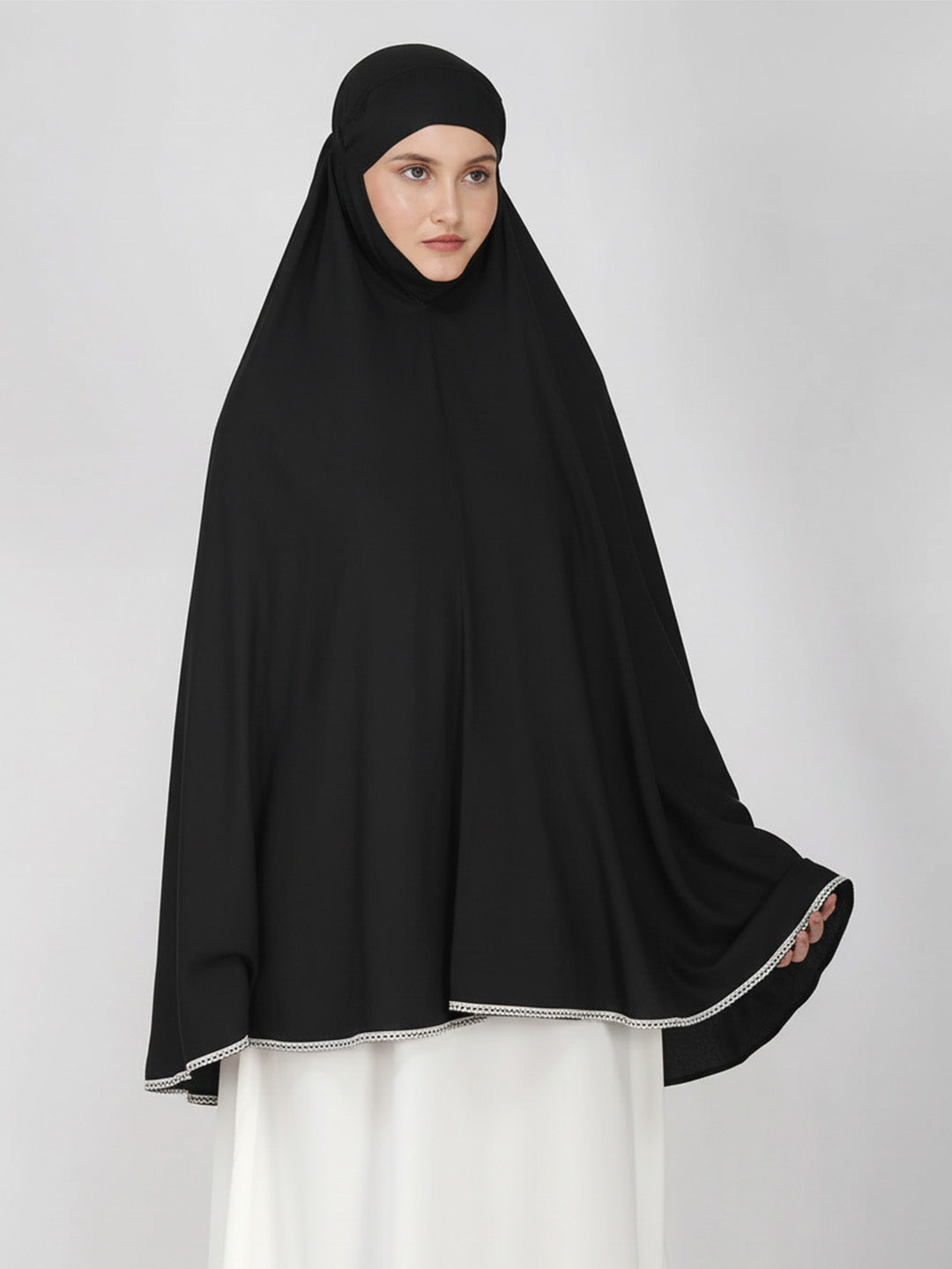 Arisha Black Cotton Namaz Makhna