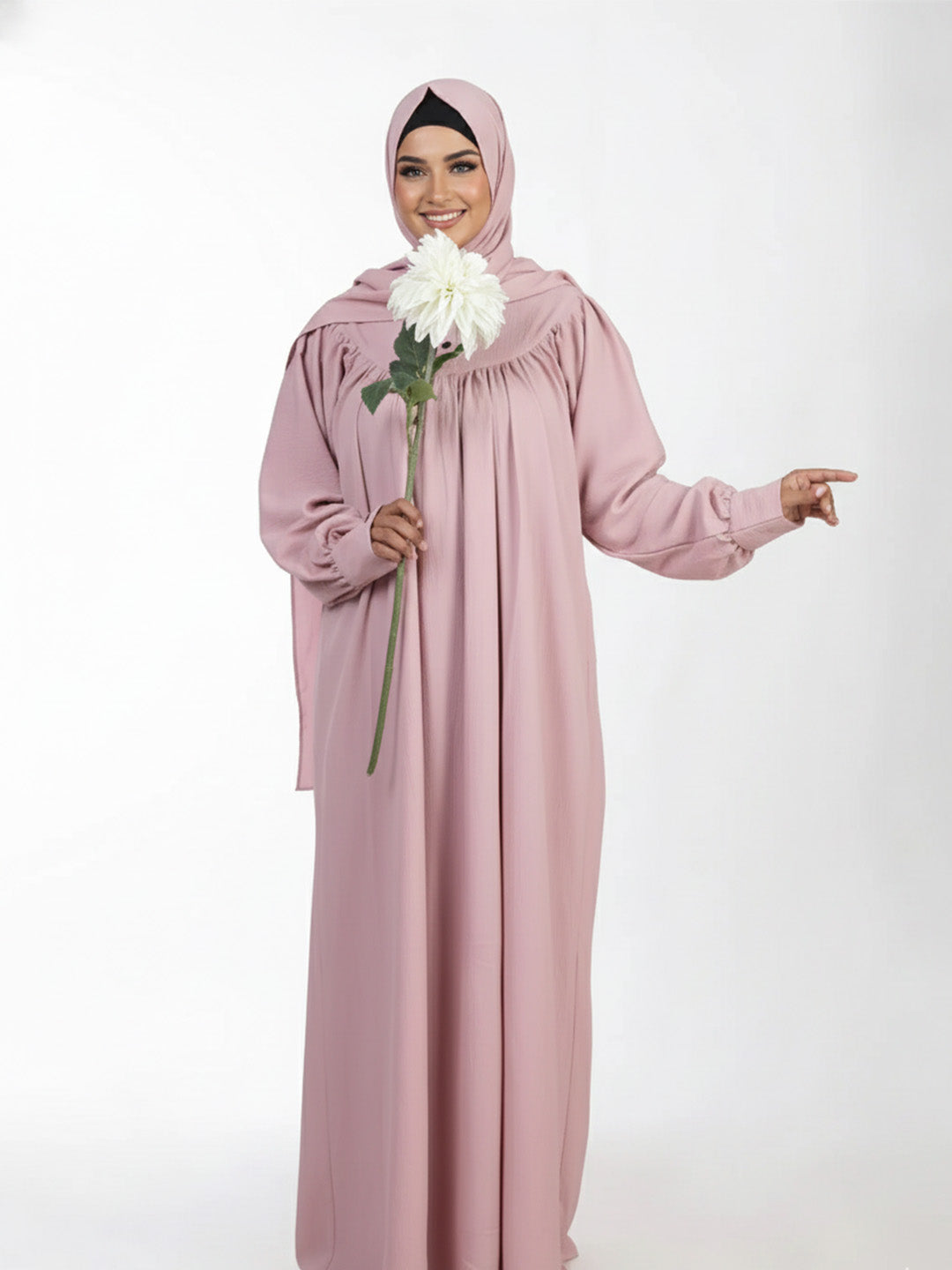 Yoke Gather Abaya Set