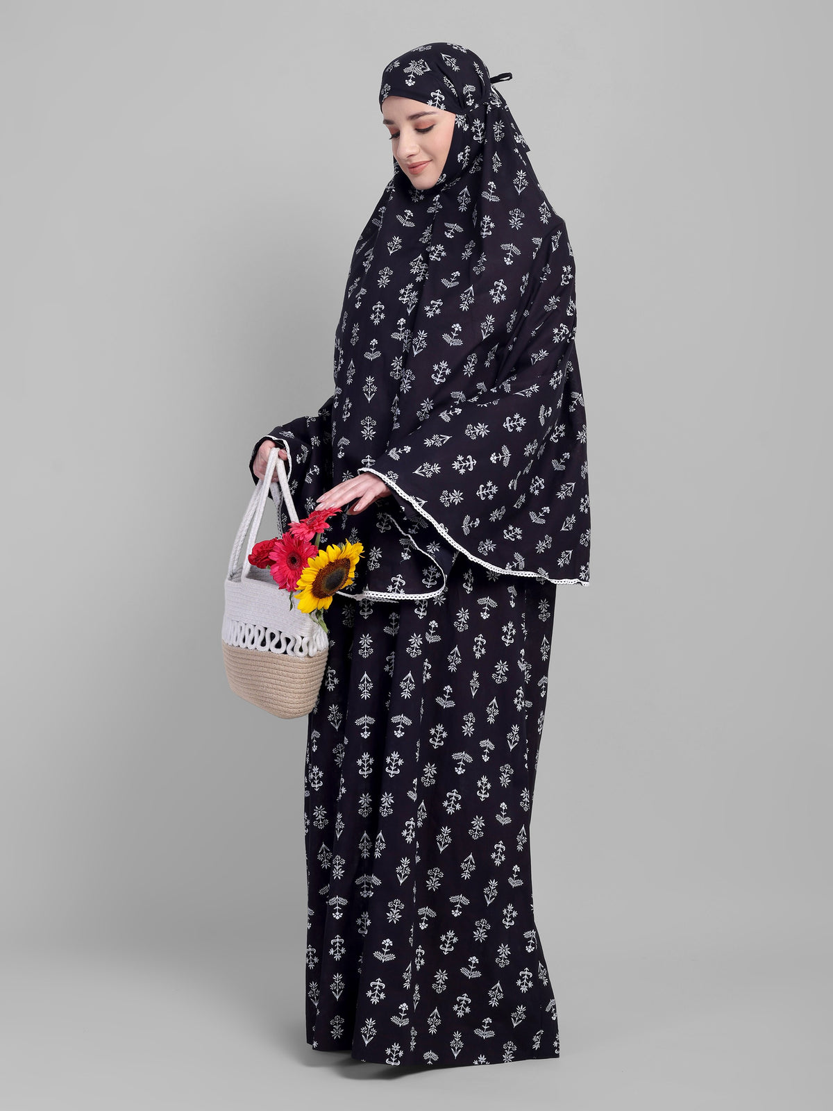 Azka Cotton Abaya Set