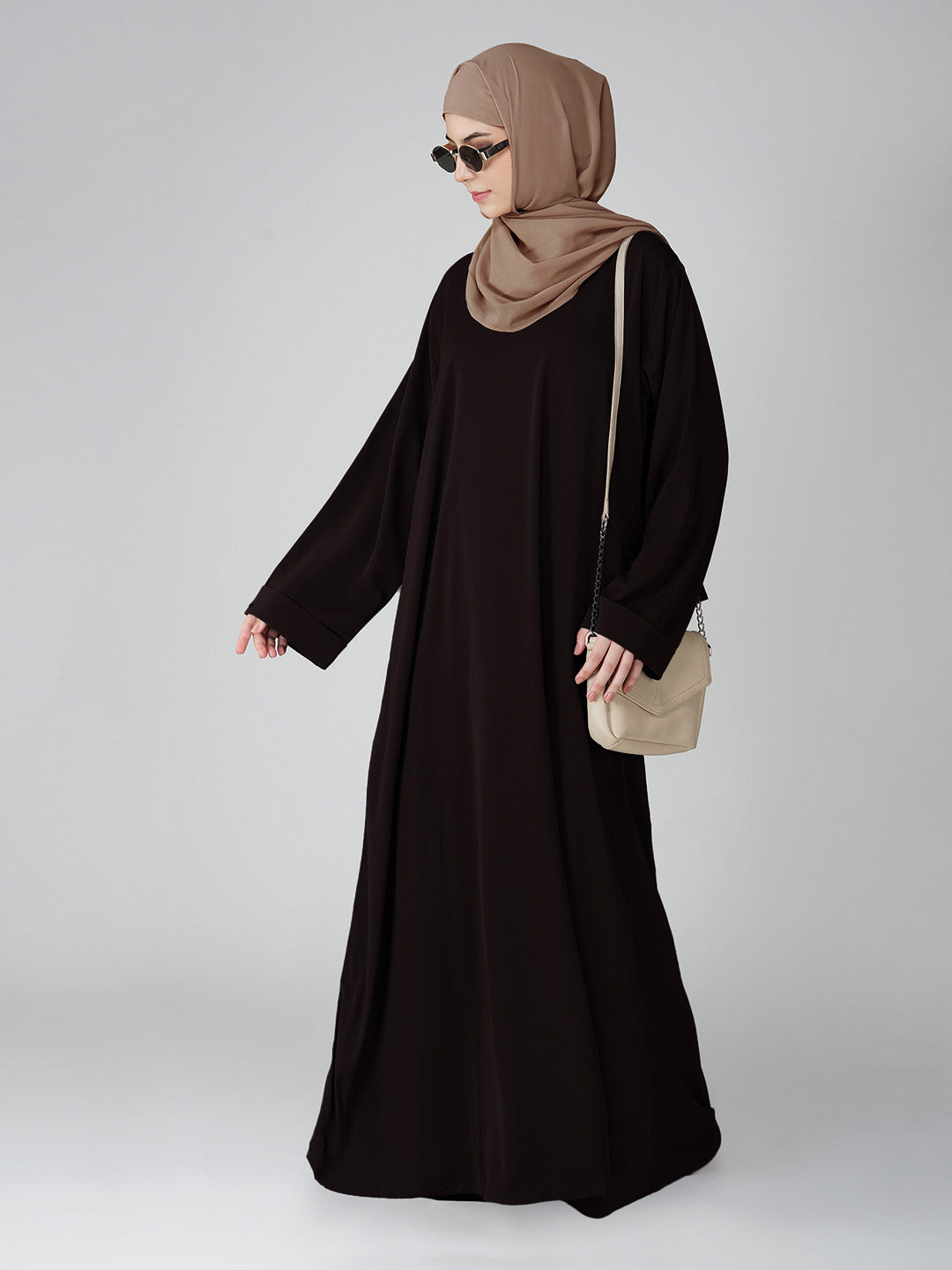 Basic Abaya with Fold Sleeves Set