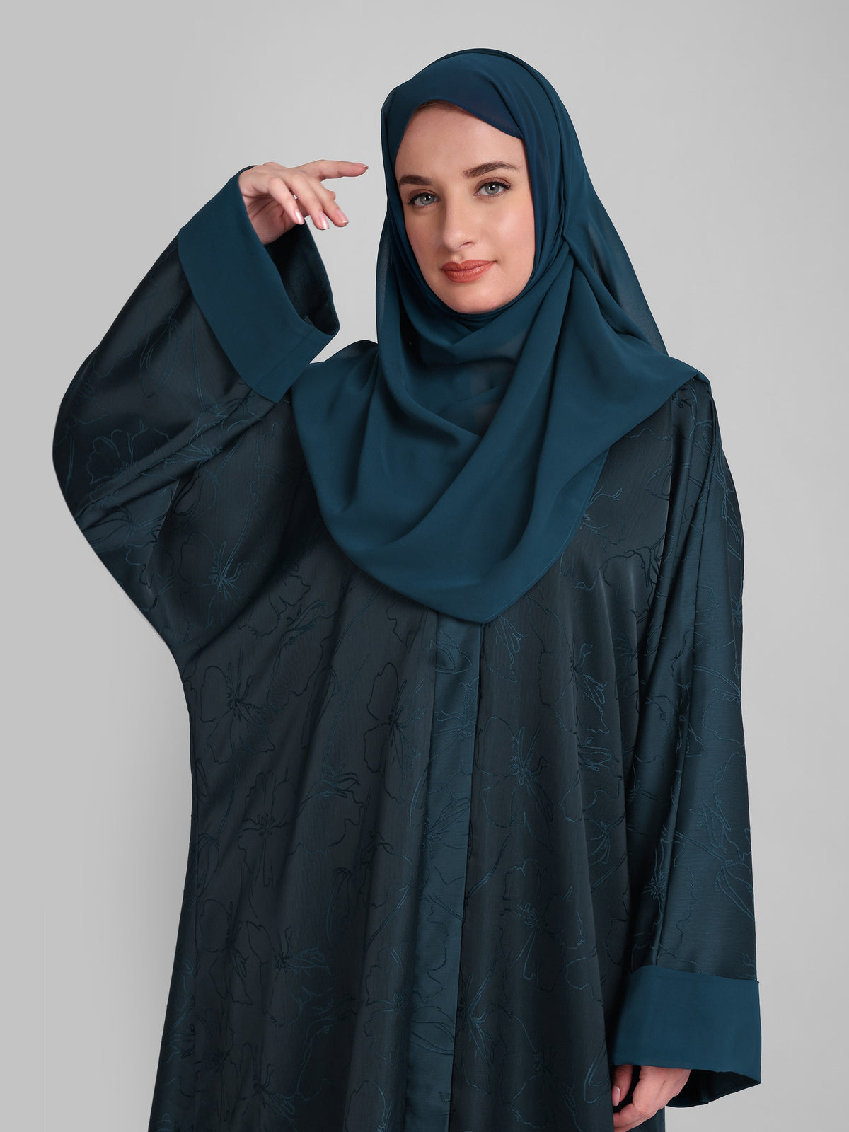 Samra Front Open Abaya Set