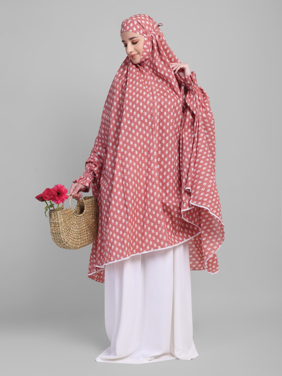 Aisha Knee Length Cotton Namaz Makhna