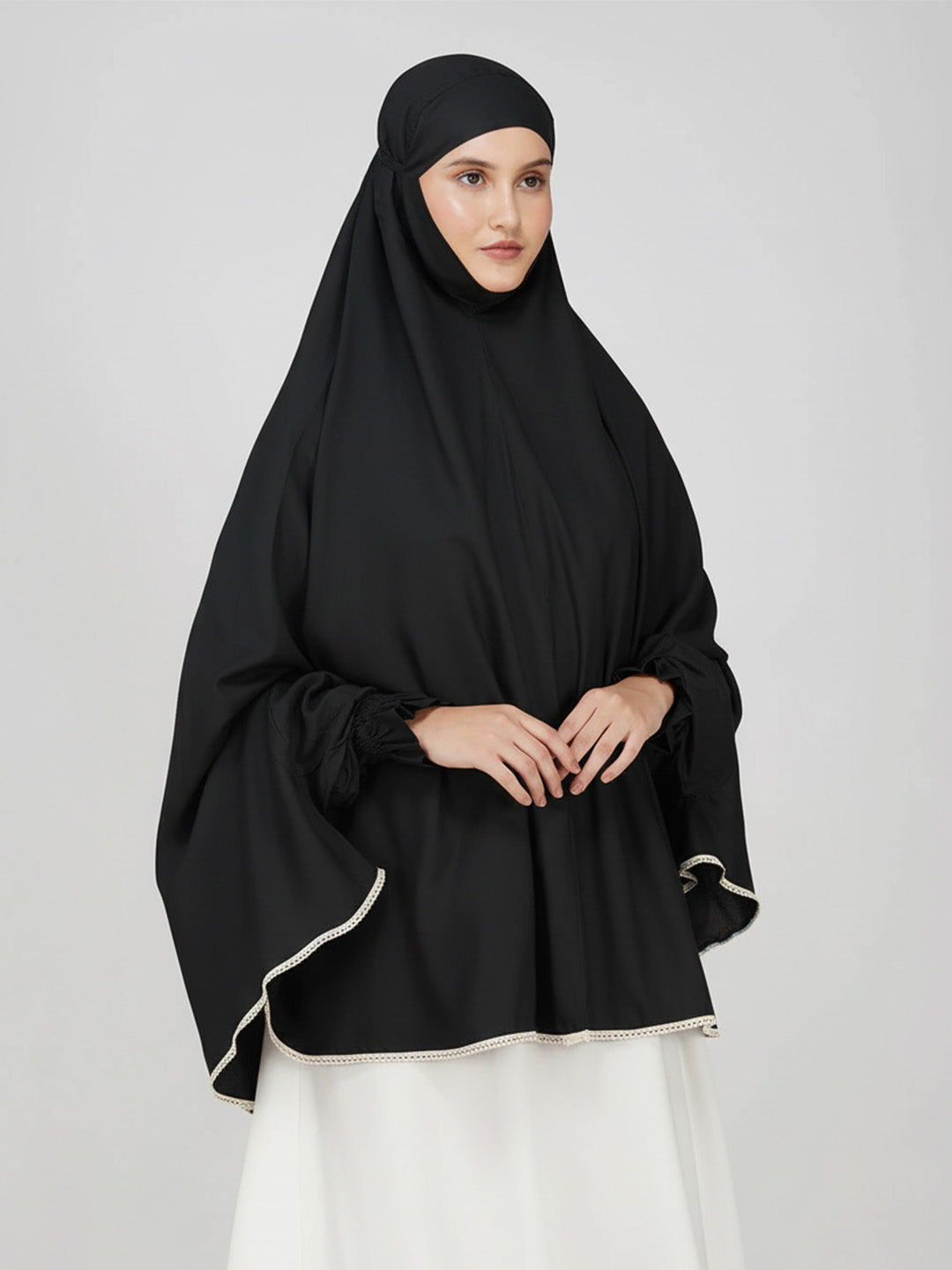 Arisha Black Cotton Namaz Makhna