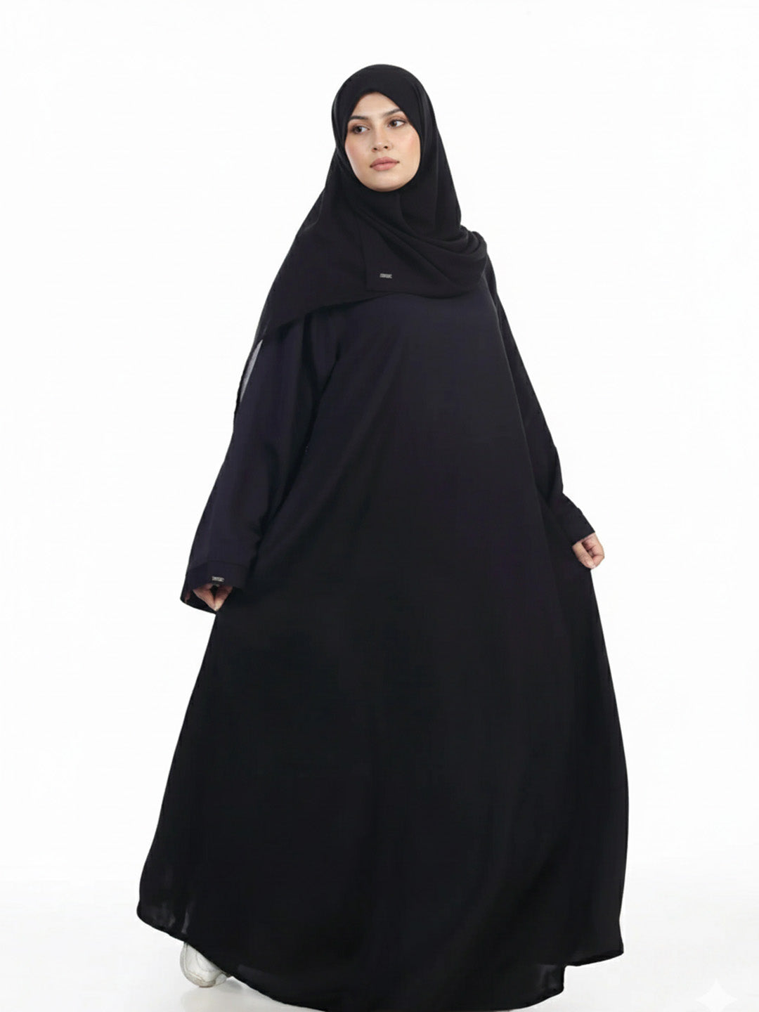 Basic Closed Abaya with Bell Sleeves