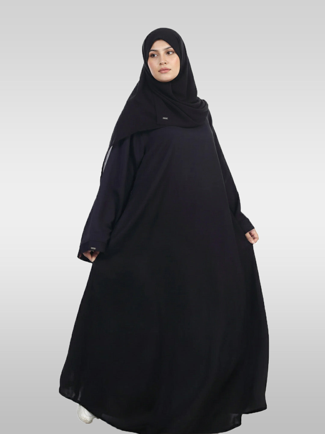Basic Closed Abaya with Bell Sleeves
