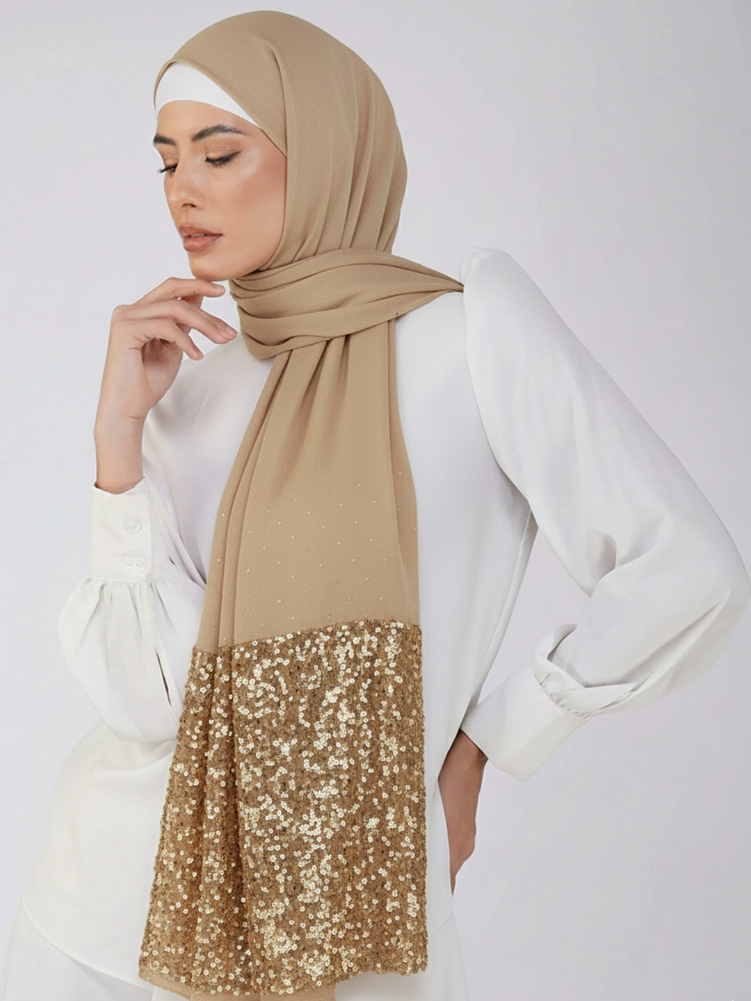 Cotton Sequins Hijab