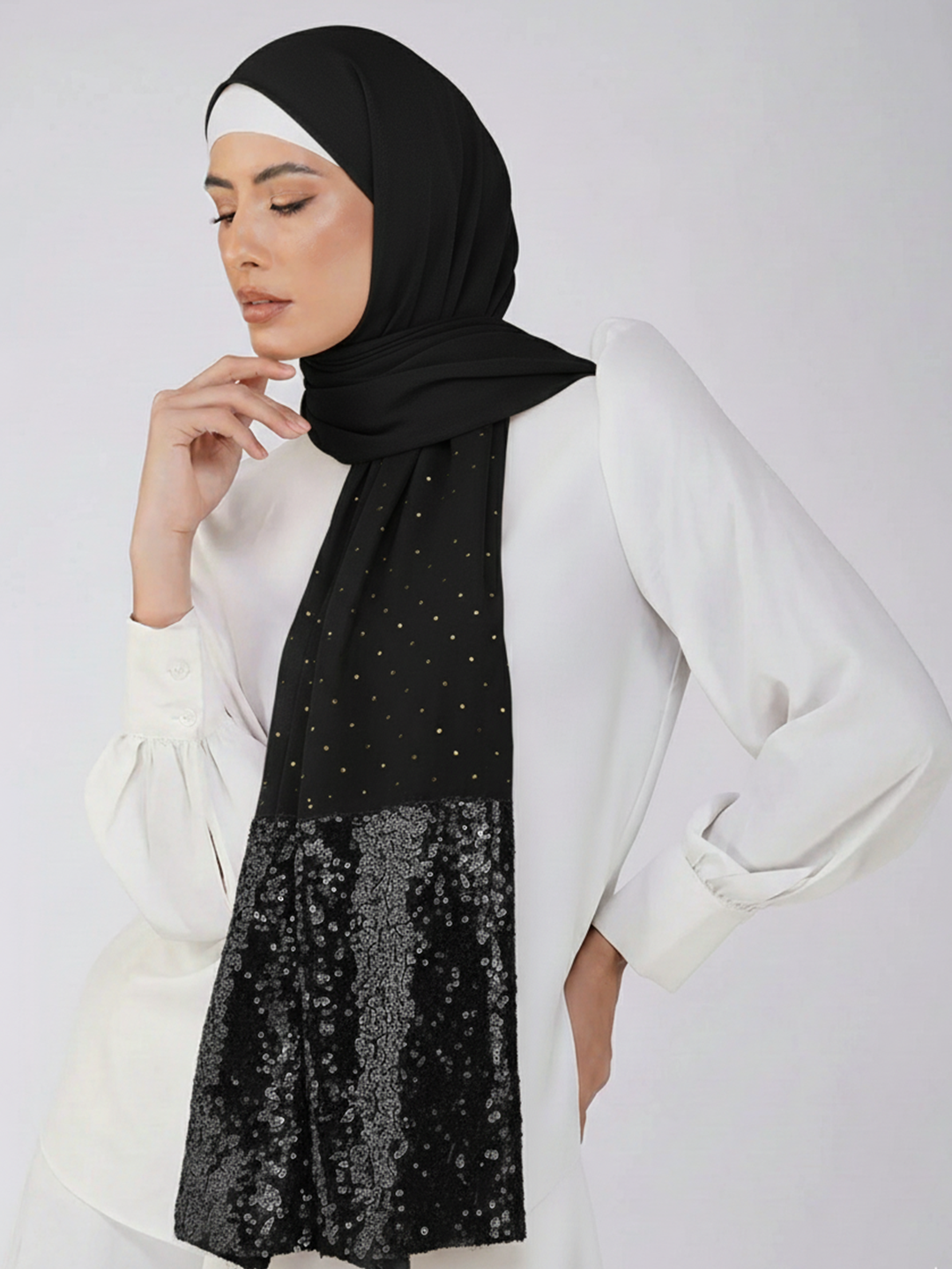 Cotton Sequins Hijab