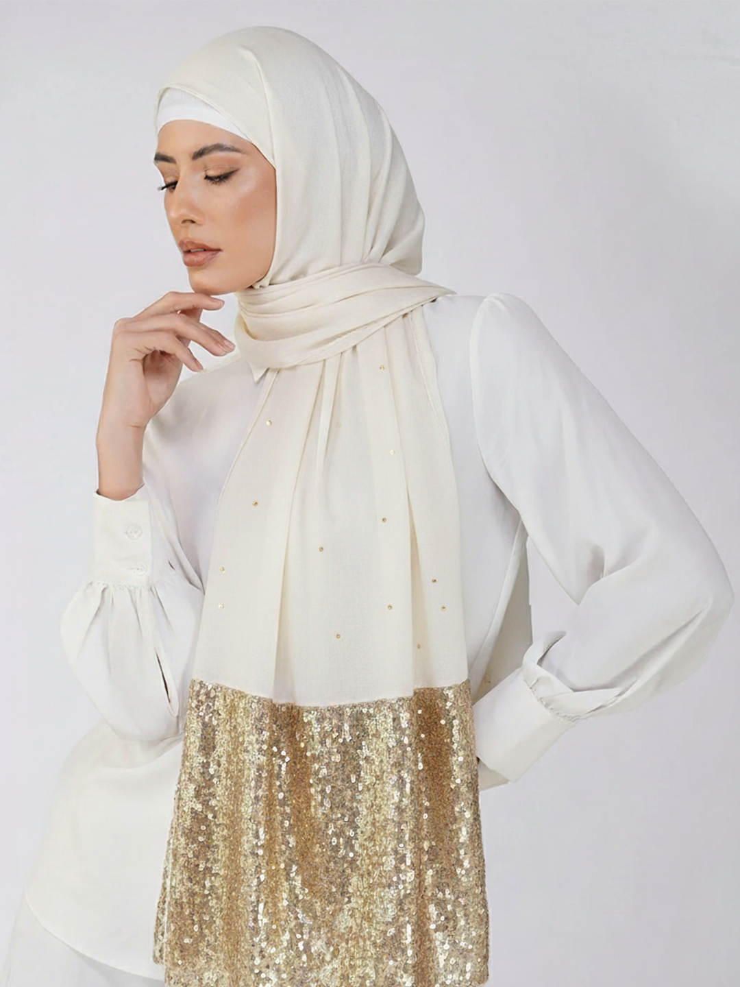 Cotton Sequins Hijab