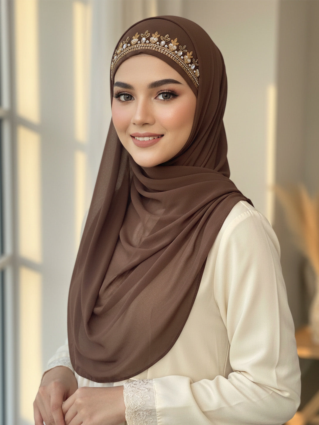 Maisha Hijab - Brown