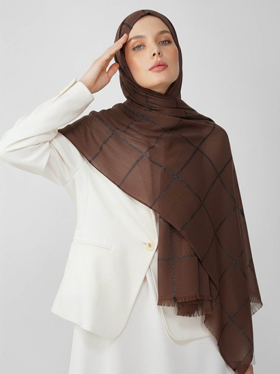 Cotton Check Hijab