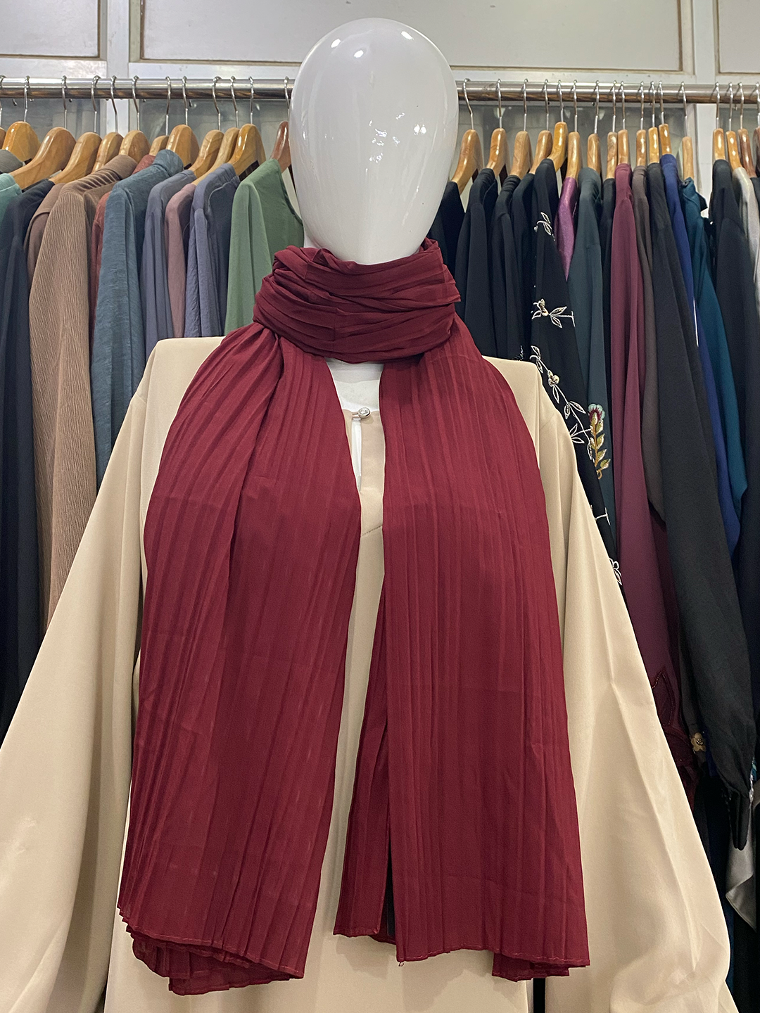 Pleated Georgette Hijab