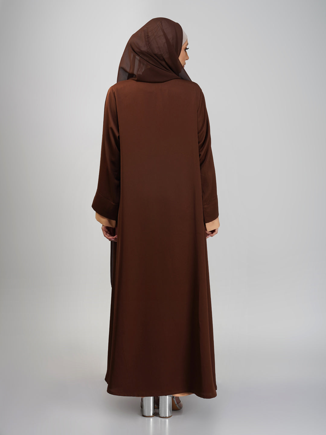 Zara Double Layer Shrug Nida Abaya Set