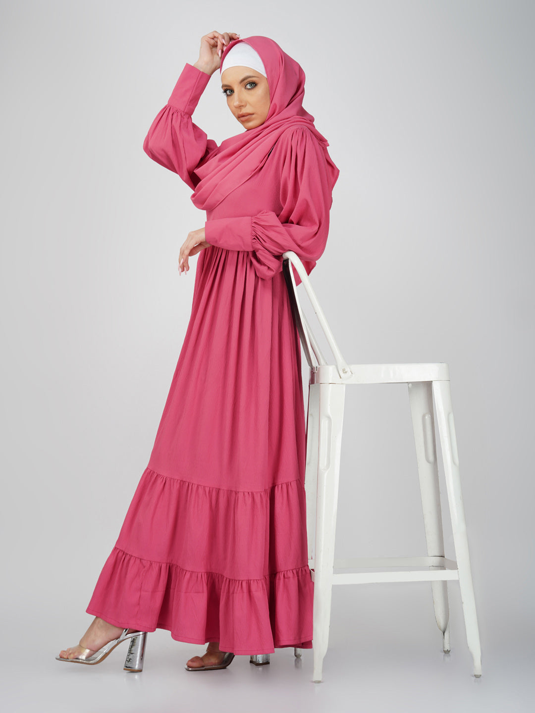 Classic Three Tier Frill Abaya Set