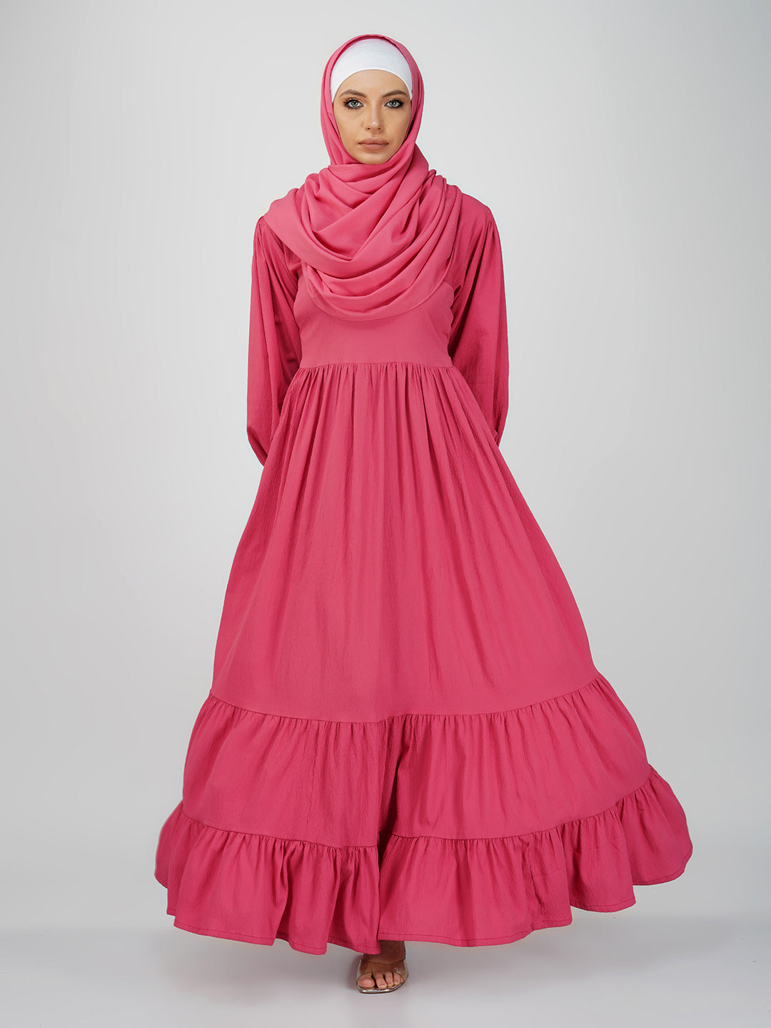 Classic Three Tier Frill Abaya Set