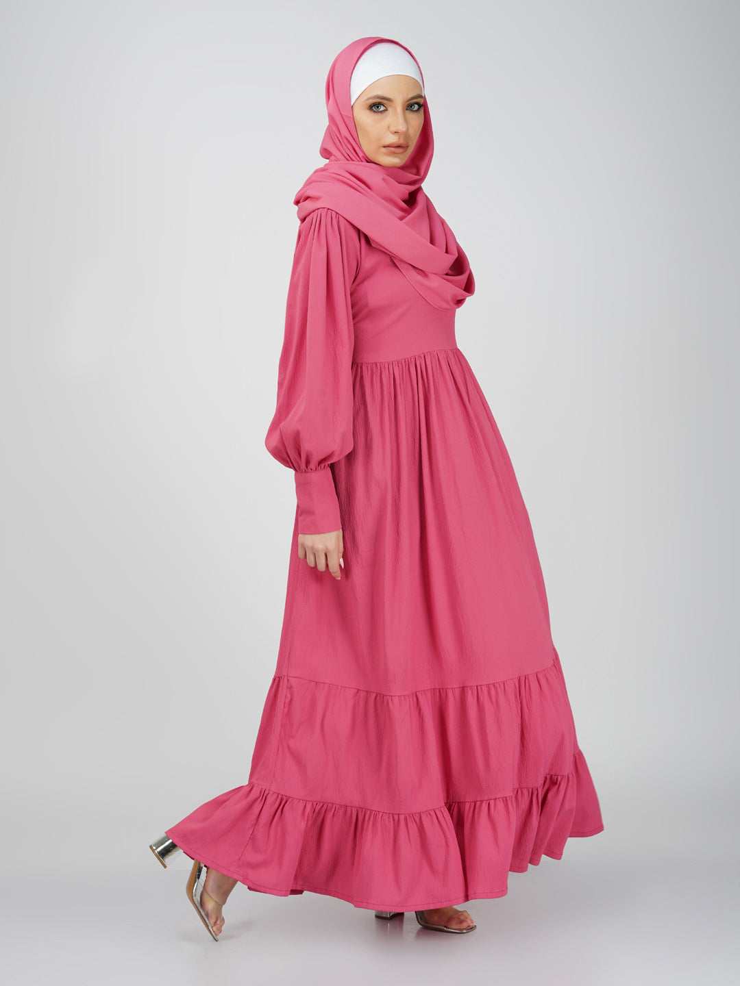 Classic Three Tier Frill Abaya Set