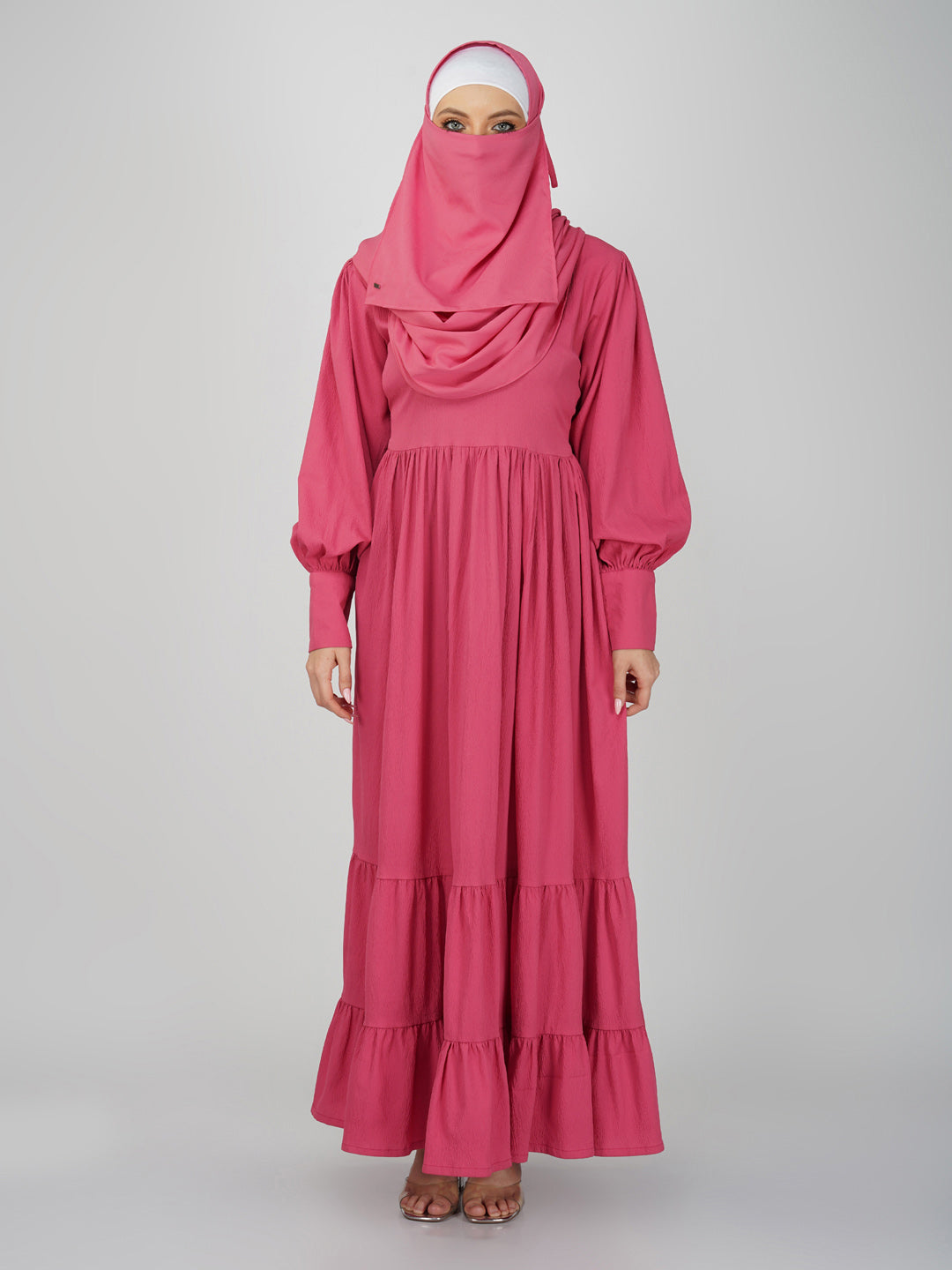 Classic Three Tier Frill Abaya Set