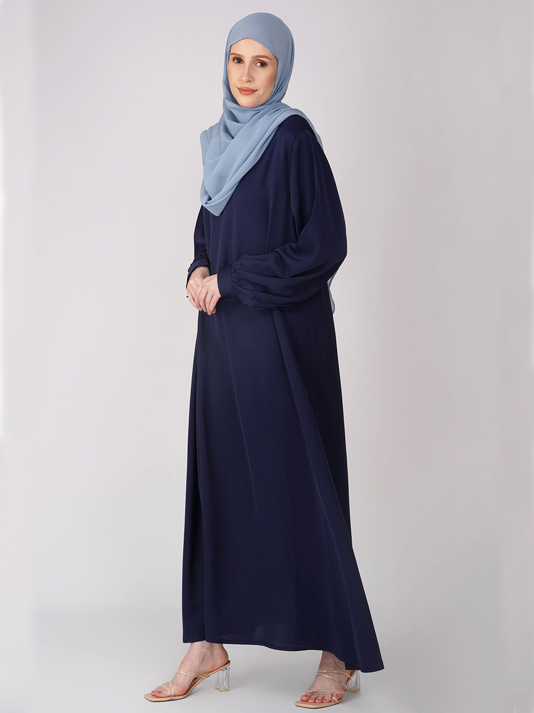 Basic Abaya With Open Cuff Sleeves