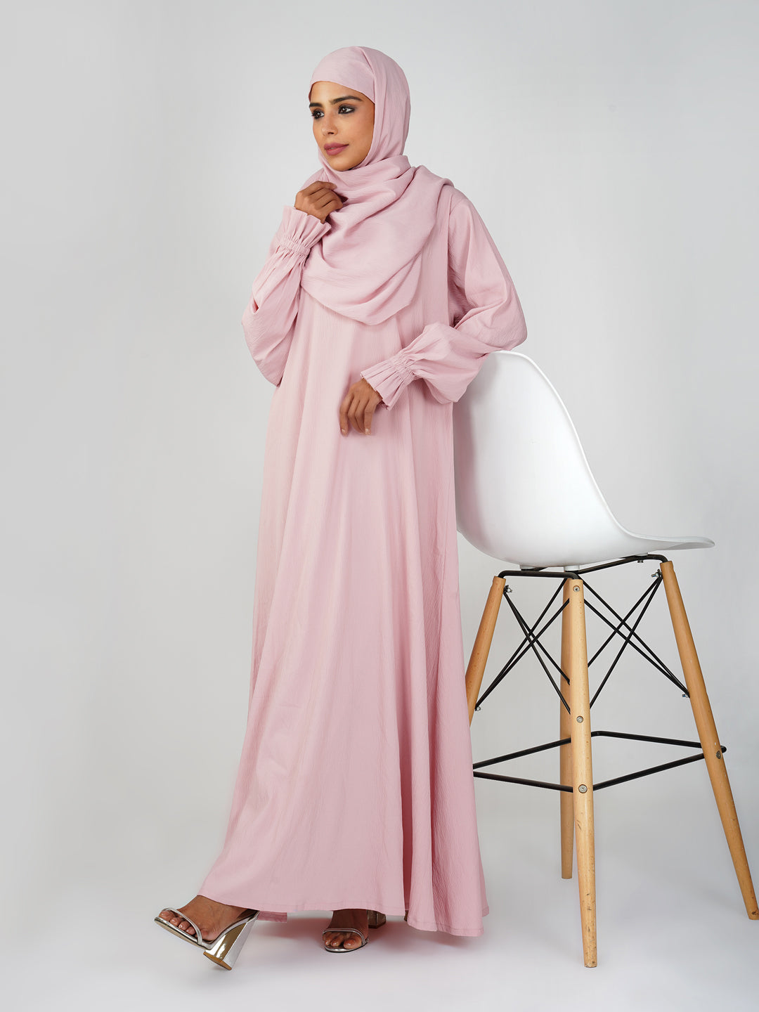 Nazish Blush Pink Abaya Set