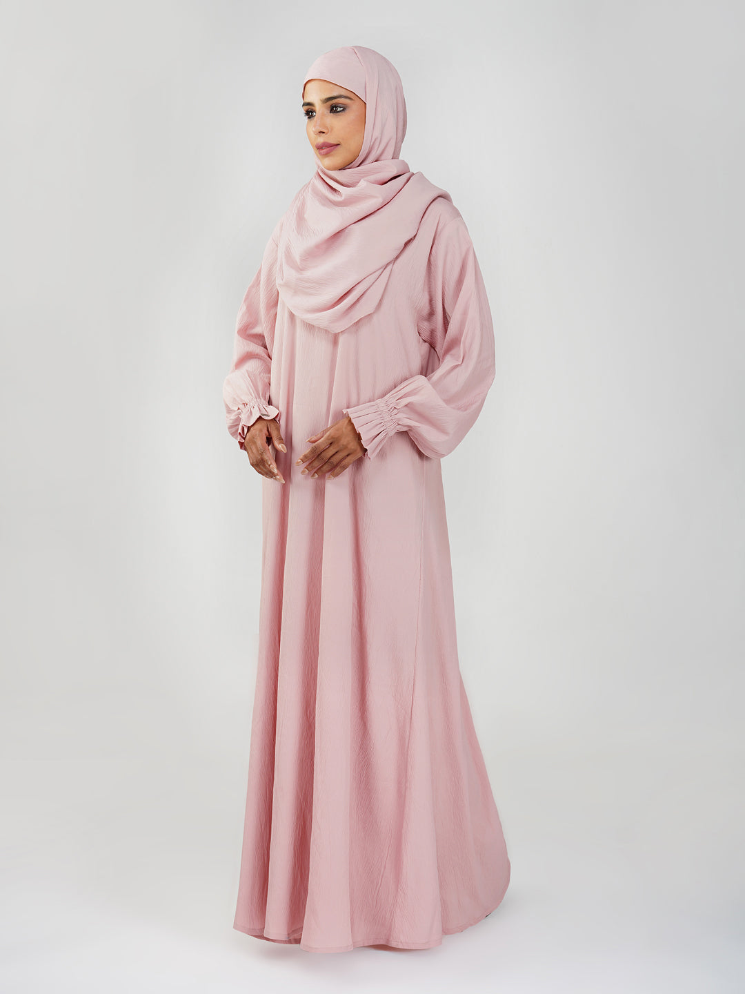 Nazish Blush Pink Abaya Set