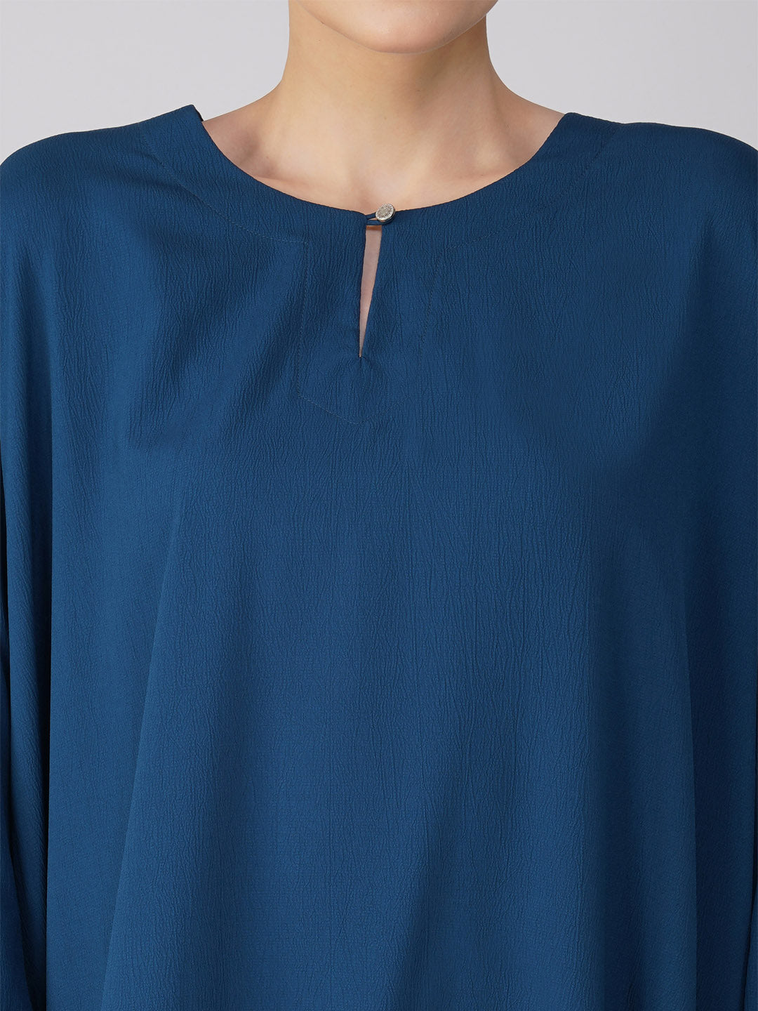 Nazish Teal Blue Abaya Set