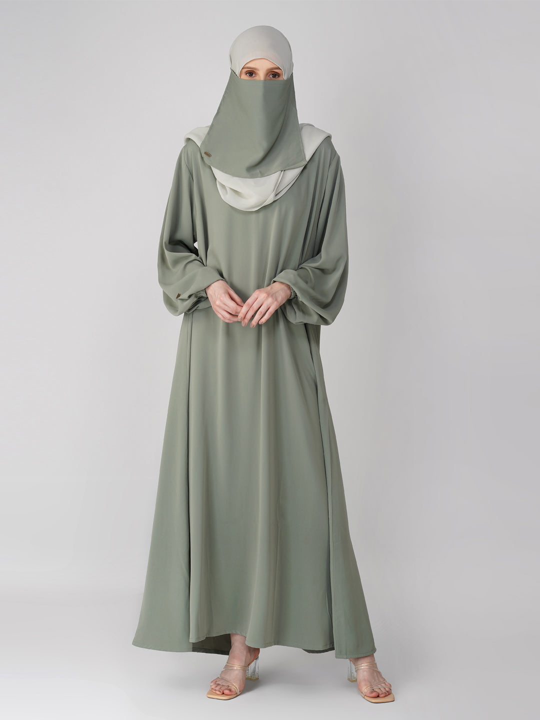Classic Abaya Wih Elastic Sleeves