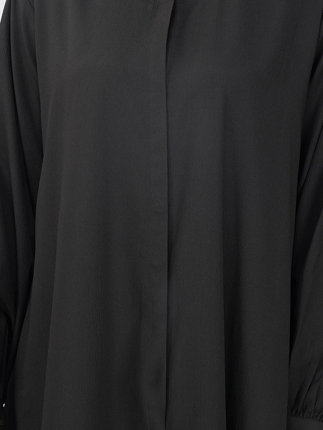 Classic Front Open Crinkle Abaya Set