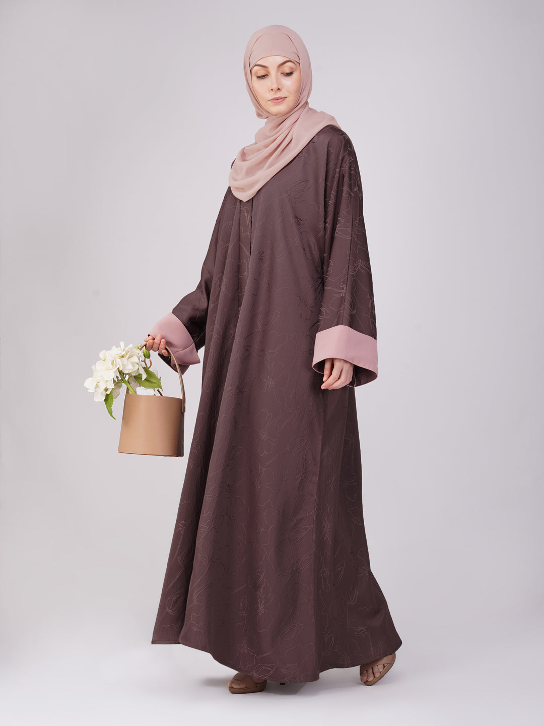 Samra Front Open Abaya Set