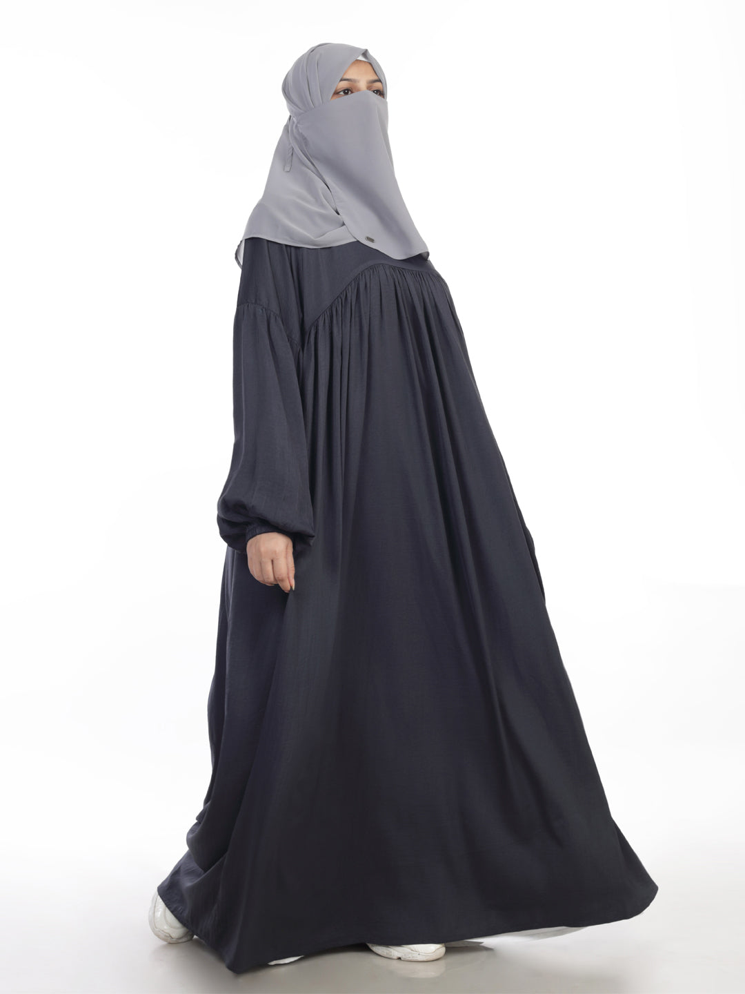 Front & Back Gather Drop Shoulder Abaya