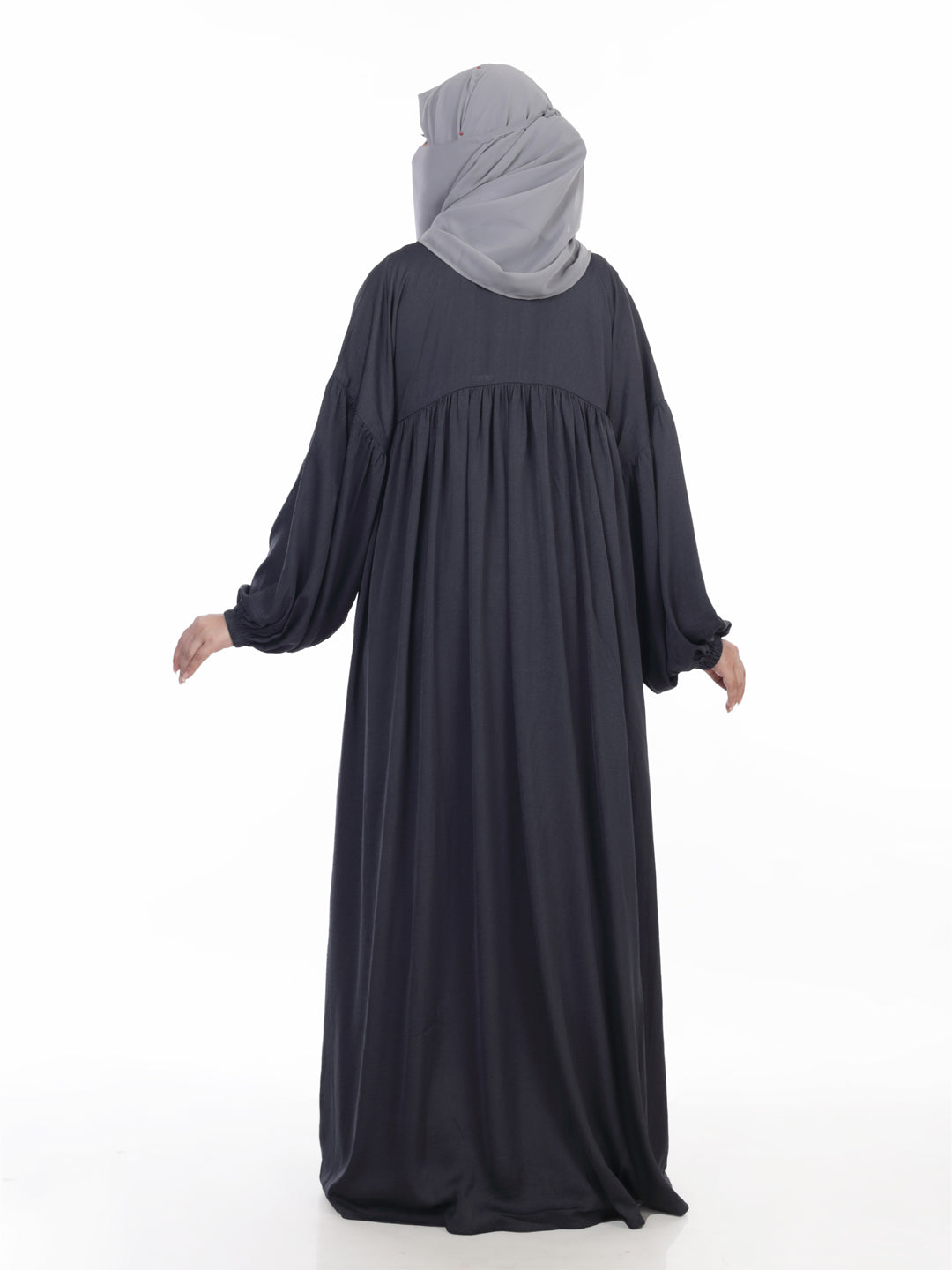 Front & Back Gather Drop Shoulder Abaya