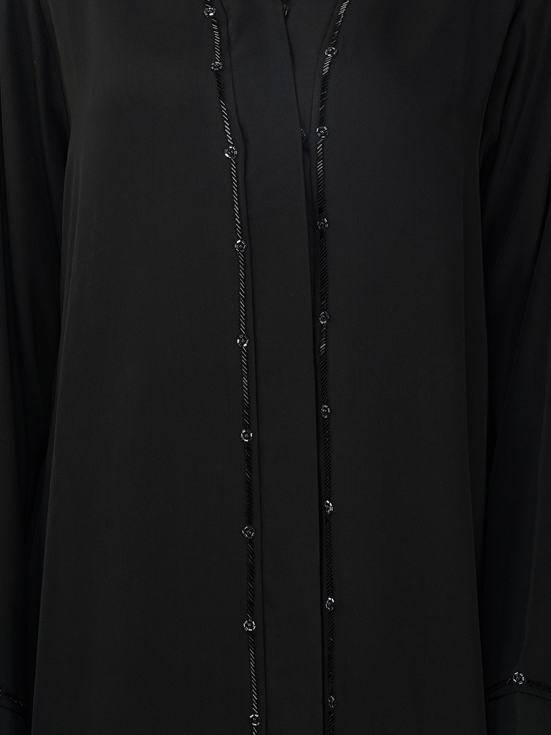 Wajood Front Open Handwork Nida Abaya Set