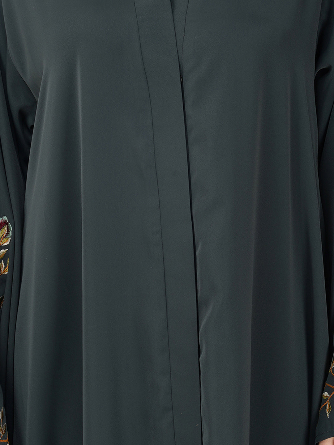 Sufia Front Open Embroidered Abaya Set
