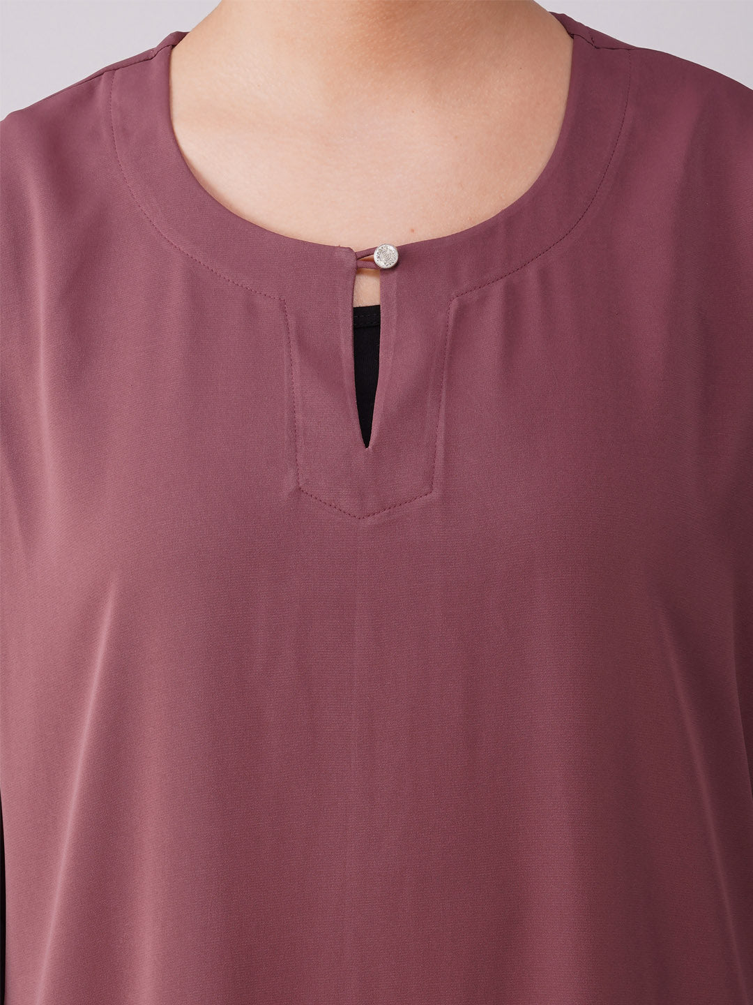 Basic Abaya With Fold Sleeves Set