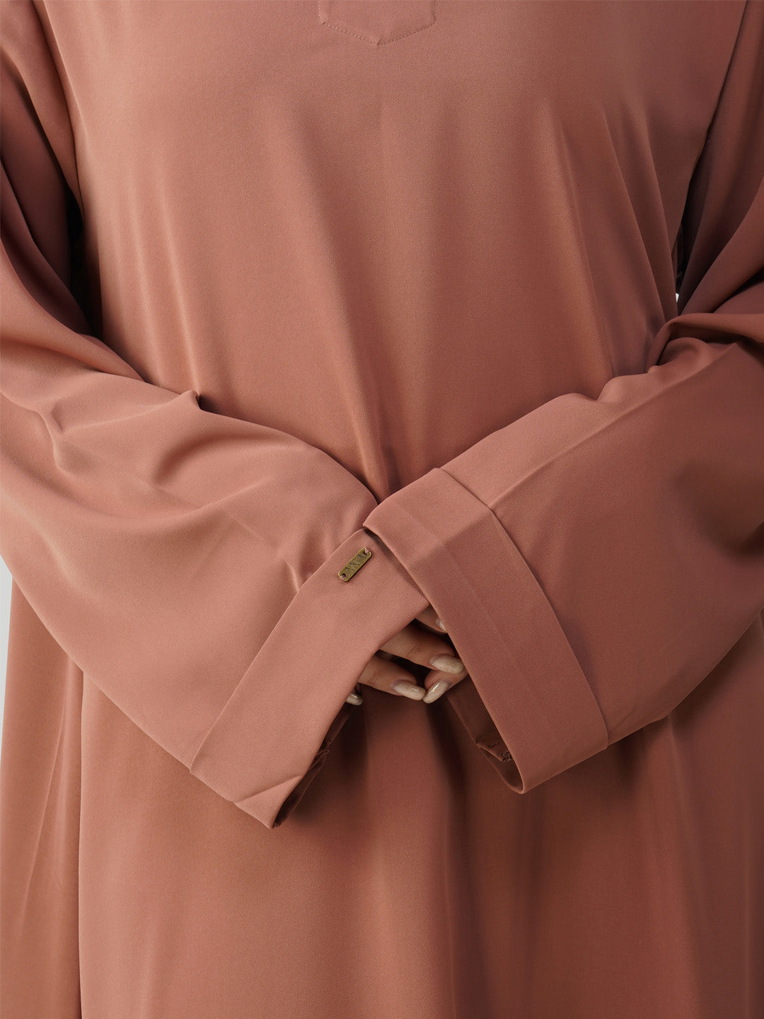 Basic Abaya With Fold Sleeves Set
