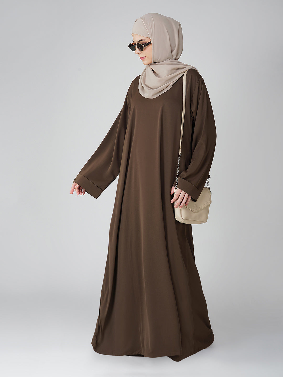 Basic Abaya with Fold Sleeves Set