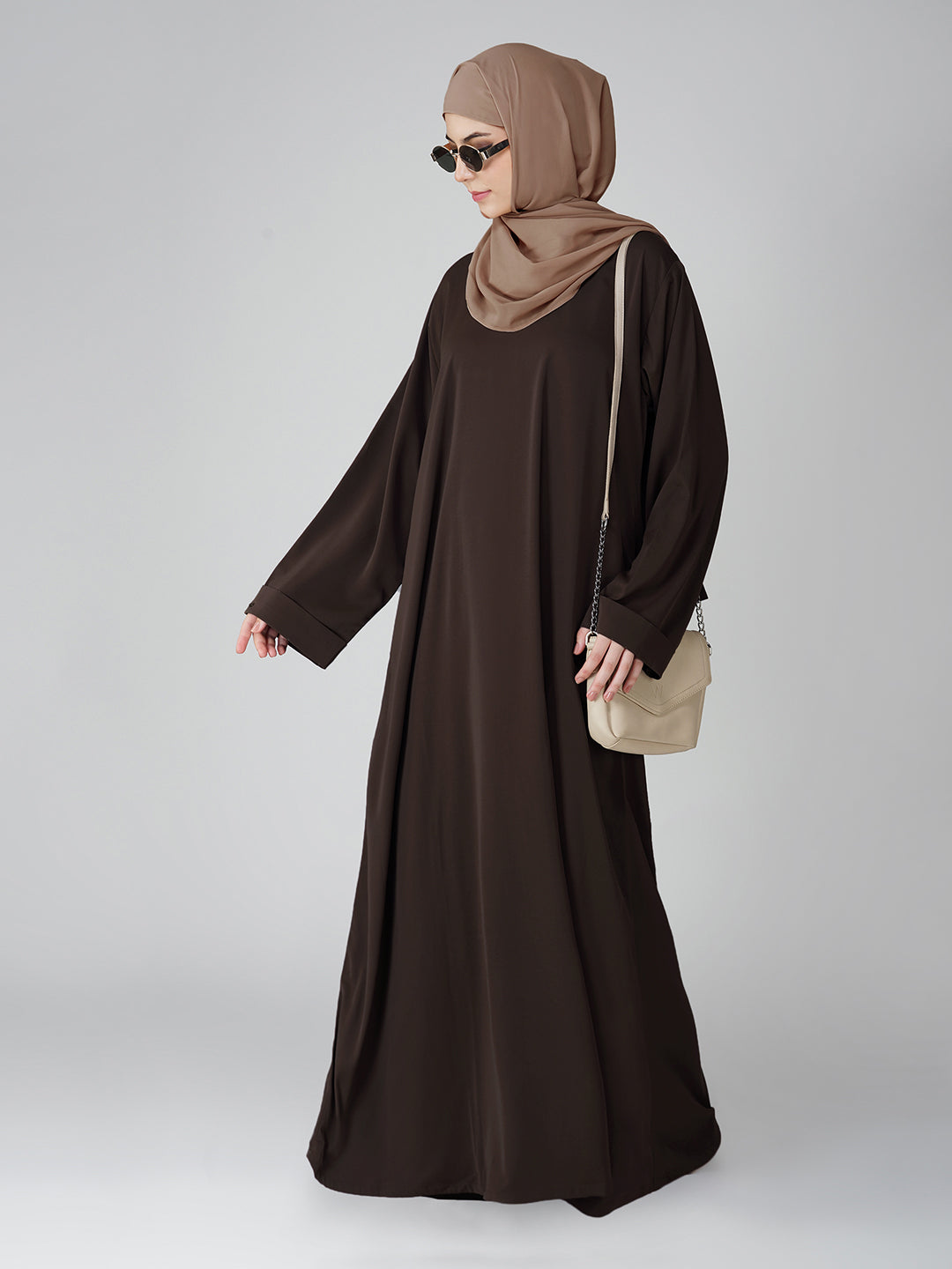 Basic Abaya with Fold Sleeves Set