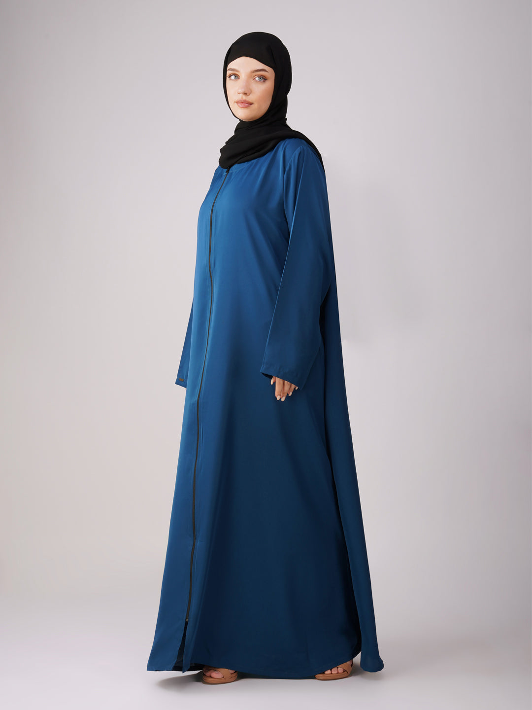 Zaya Full Zipper Abaya Set