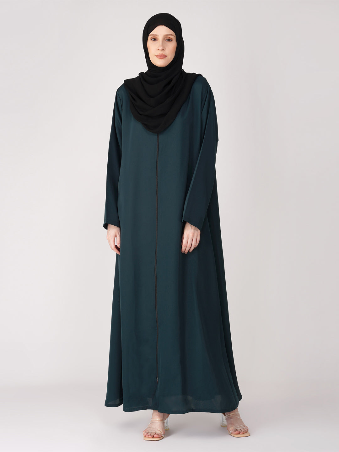 Zaya Full Zipper Abaya Set