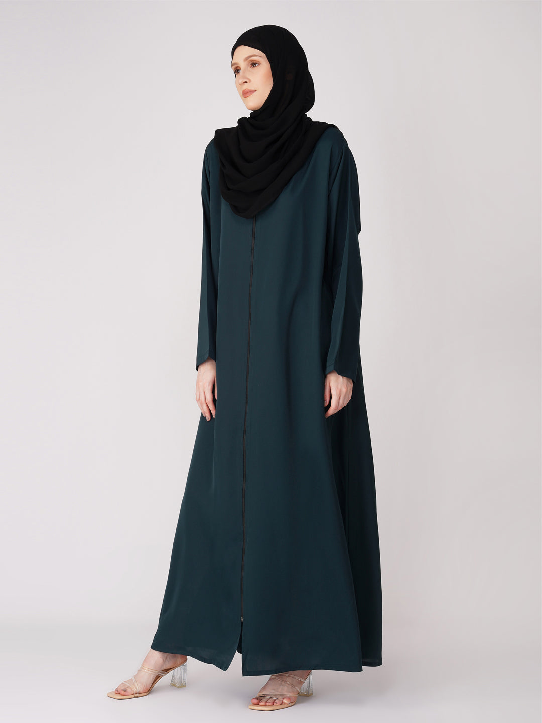 Zaya Full Zipper Abaya Set