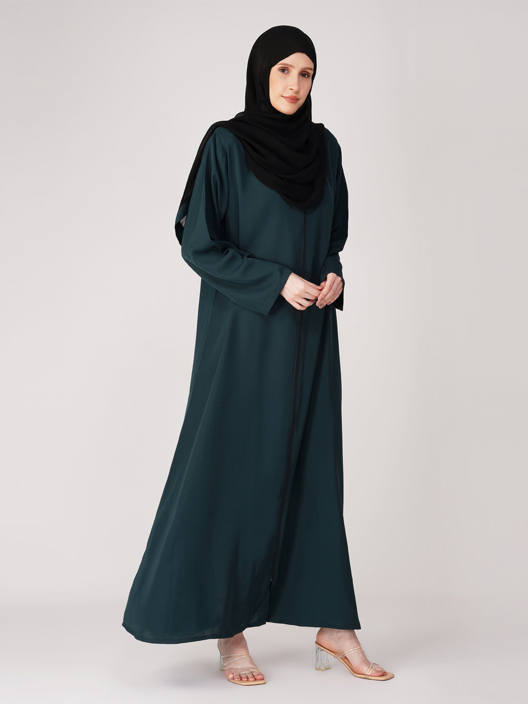 Zaya Full Zipper Abaya Set