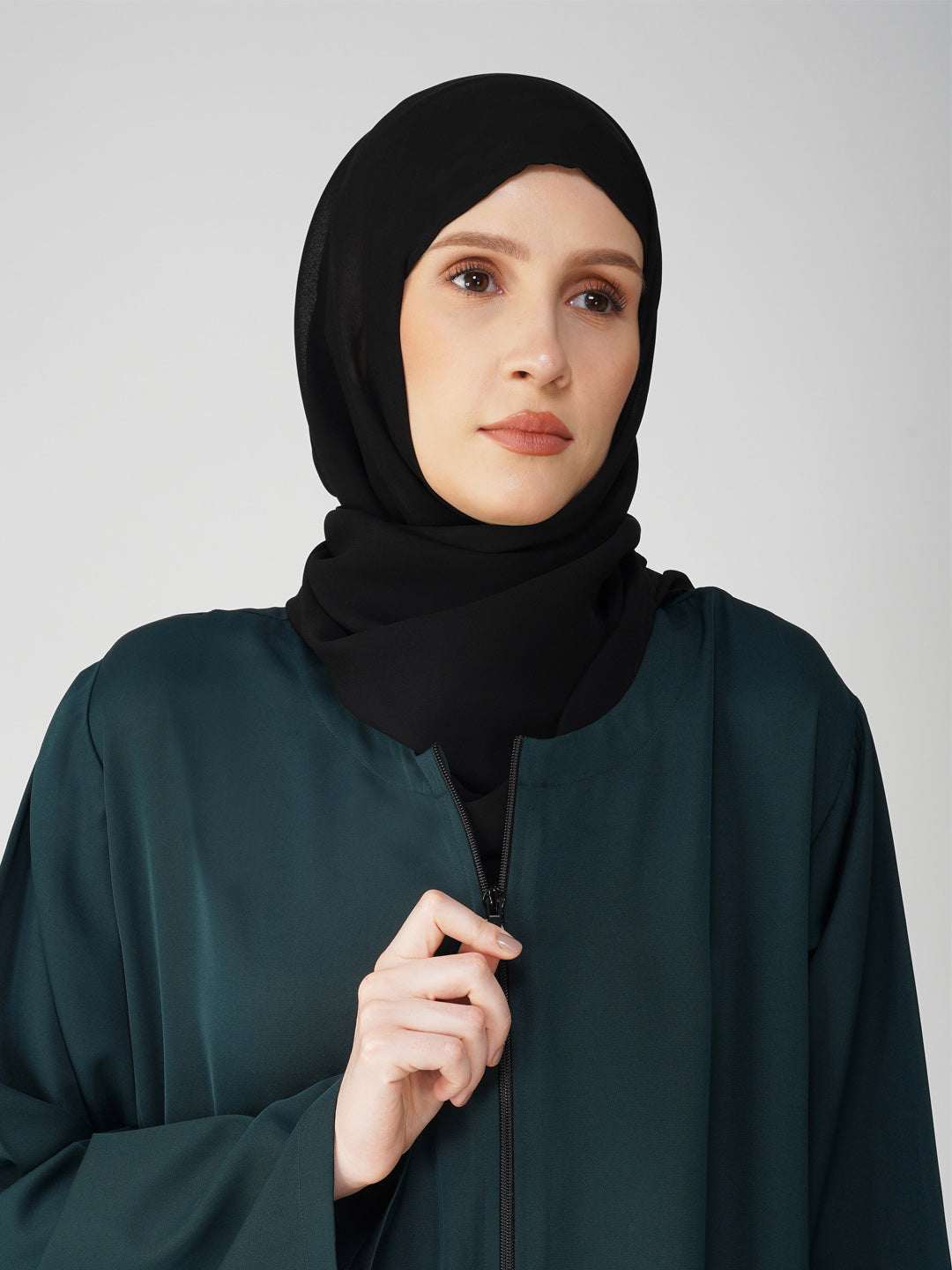 Zaya Full Zipper Abaya Set