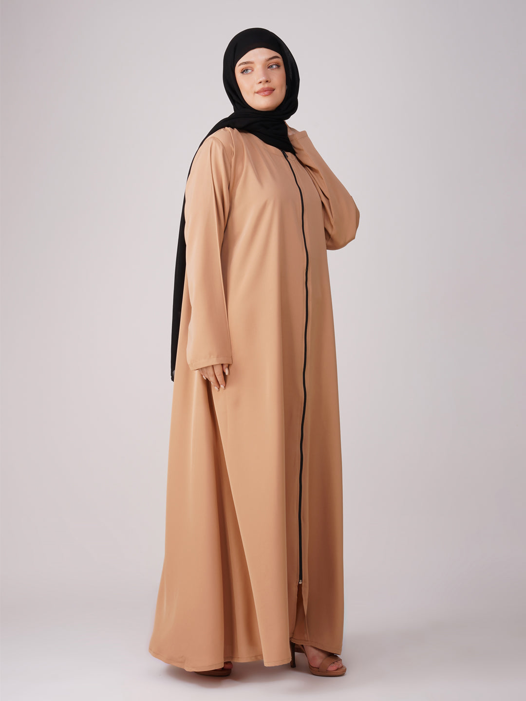 Zaya Full Zipper Abaya Set
