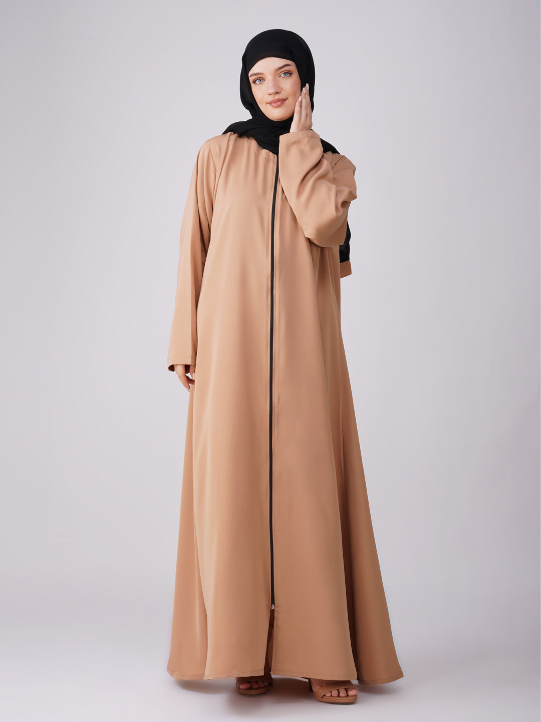 Zaya Full Zipper Abaya Set