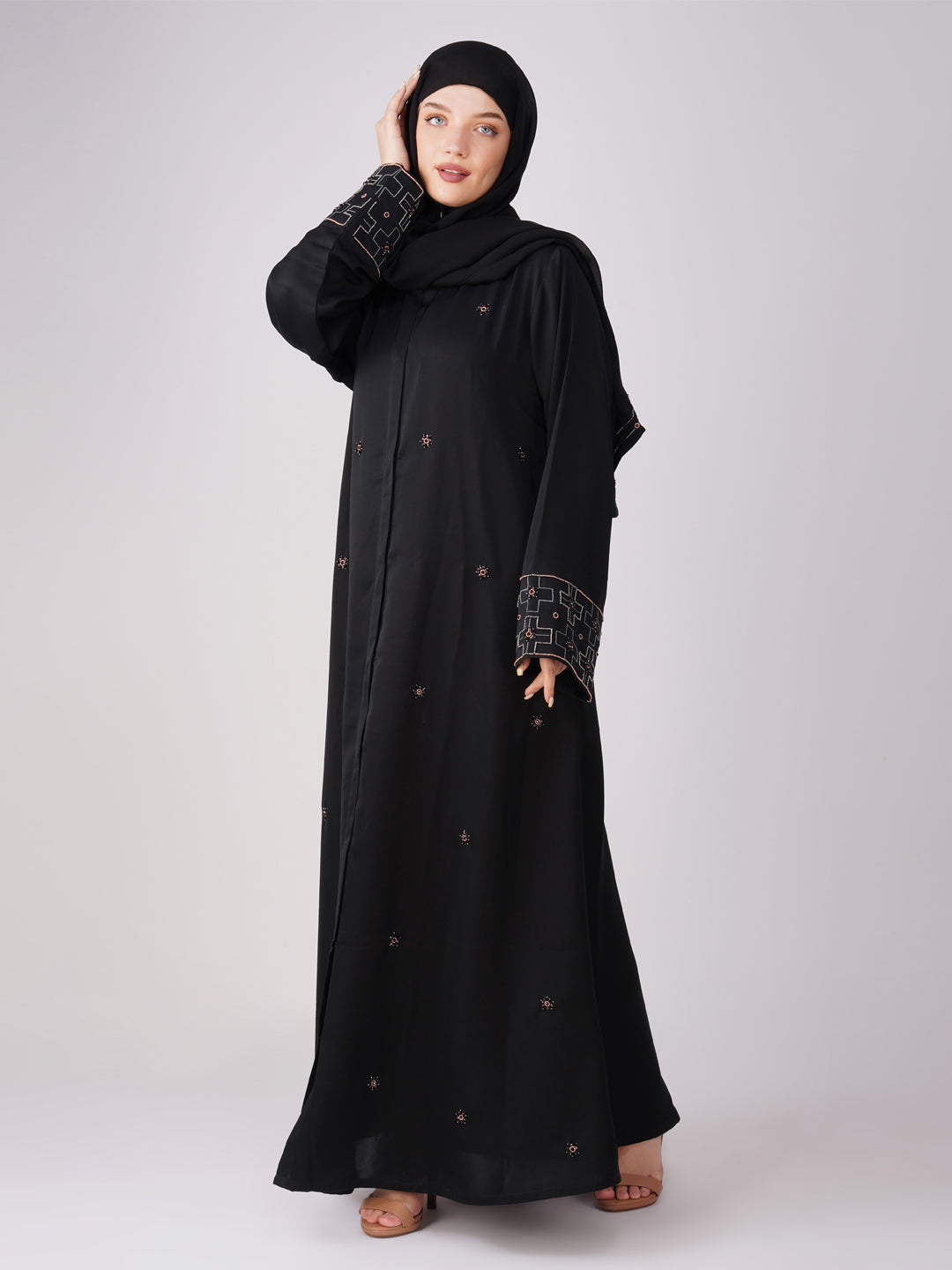 Zunairah Front Open Handwork Abaya